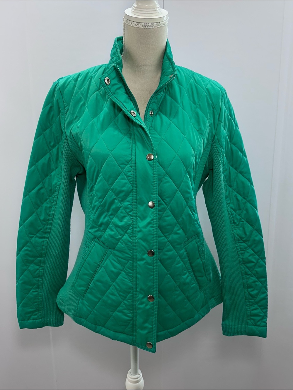 Cole Haan Emerald Quilted Utility Jacket